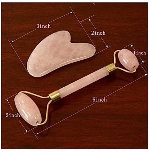 Facial Beauty - Pack Of Jade Face Roller & Gua Sha